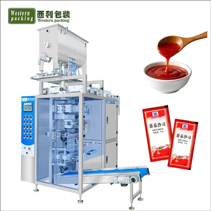 Máy đóng gói gói sốt cà chua Multi Line Lane