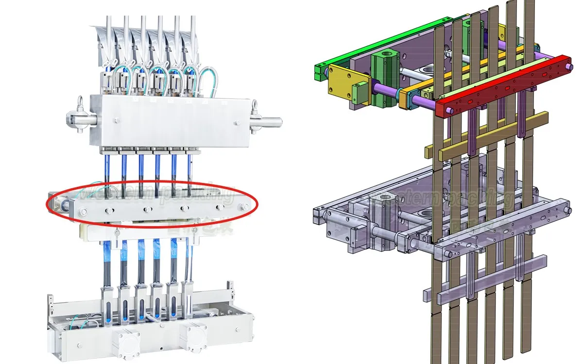multi lane stick pack machine pulling system multi lane stick pack machine pulling system